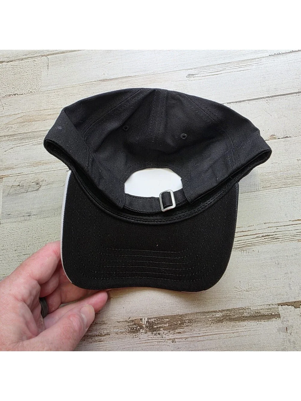 Beetlejuice Strapback Baseball Hat Cap Black White Embroidered Movie Logo